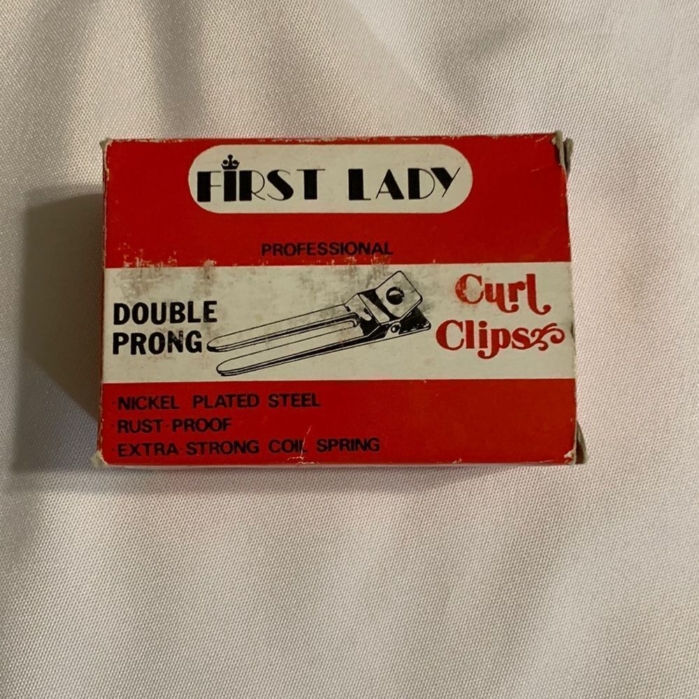 First lady double prong curl clips
